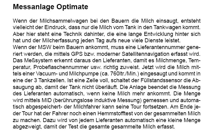 Milchsammelwagen
